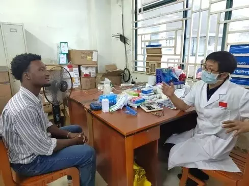 Issa Mudashiru in Sierra Leone Hospital