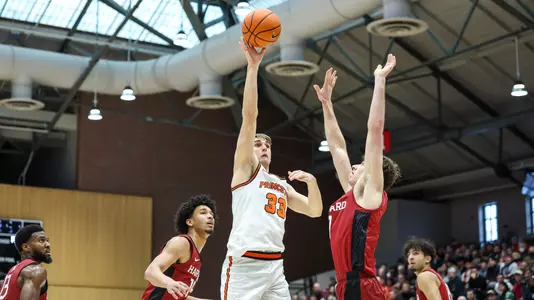 Jan. 11, 2025; Allston, Massachusetts, USA; during an Ivy League matchup between Princeton and Harvard held at Lavietes Pavillion. Photo by Brian Foley for Foley-Photography.