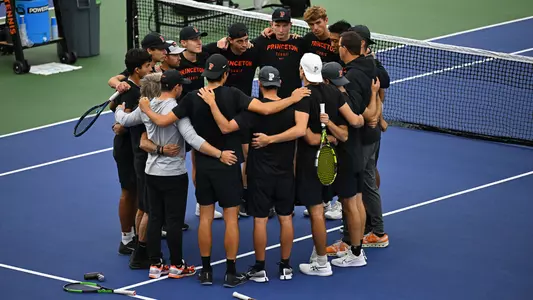 Men's Tennis Team Huddle