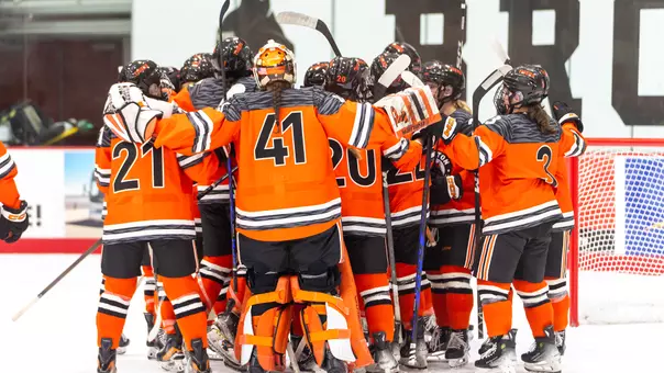 Women's Hockey Win Celebration