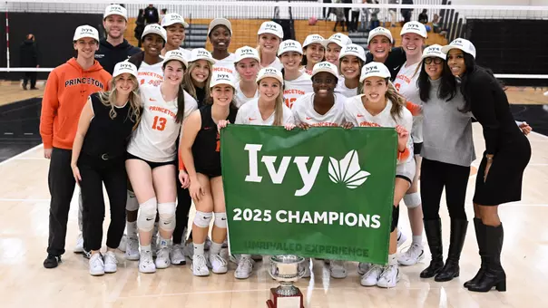 Women's Volleyball With Trophy & Banner