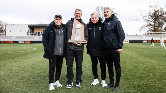 Jim Barlow, Steve Totten, Tom Moffat and Sam Maira with Ivy Tournament Trophy 2025