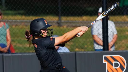 abby hornberger swings at the plate