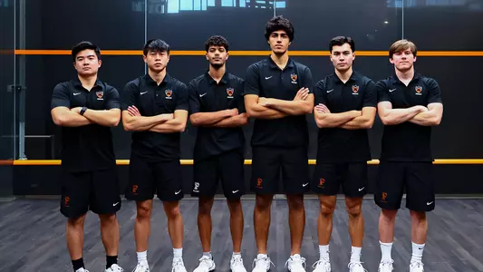 men's squash seniors posed photo