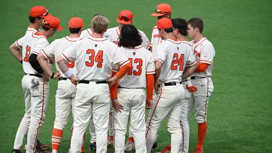 Baseball team huddle