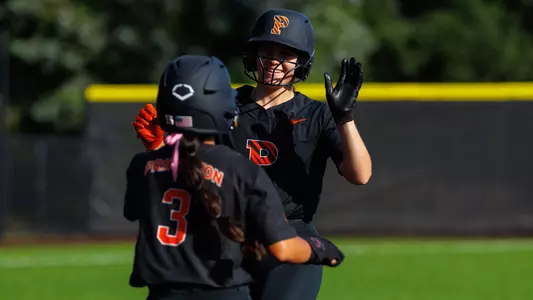 braeden hale softball high-five