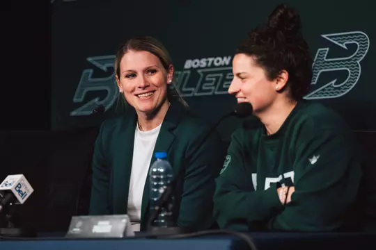MONTREAL, CANADA - MARCH 1: the PWHL regular season game between the Boston Fleet and the Victoire de Montreal at the Centre Bell on March 1, 2025 in Montreal, Quebec, Canada. (Photo by Arianne Bergeron/PWHL)
