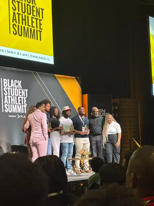 Aaron Richard and fellow award winners at the Black Student-Athlete Summit