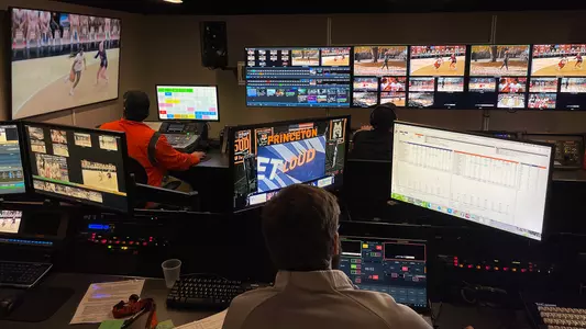 Princeton's broadcast studio in action