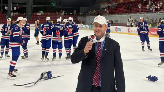 Ben Syer With Gold Medal At Hlinka Gretzky Cup