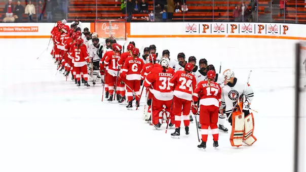 women's hockey postgame handshake line