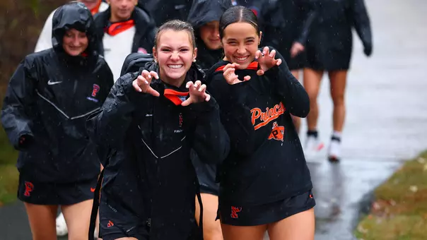 Lilly Wojcik and Molly Nye making Tiger claw pose