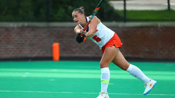 Ottilie Sykes clears the ball from defense to offense