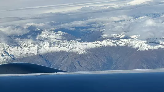 The Alps, Viewed Through The Airplane Window