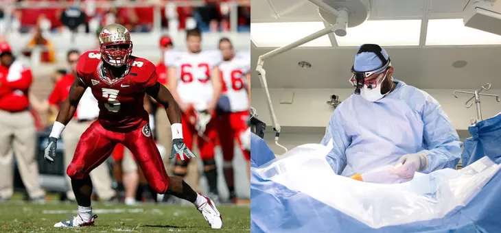 Myron Rolle football action and surgery photos