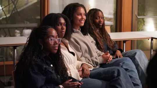 Student-athletes at poetry Night