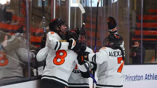 Women's hockey celebration photo