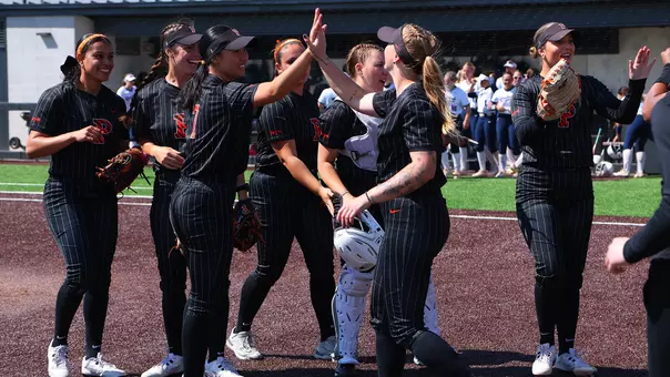softball postgame celebration photo