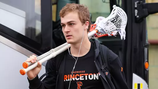Colin Burns gets off the bus at Harvard