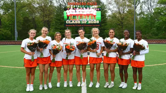 Women's Lacrosse Senior Class of 2026 Celebrates Postgame