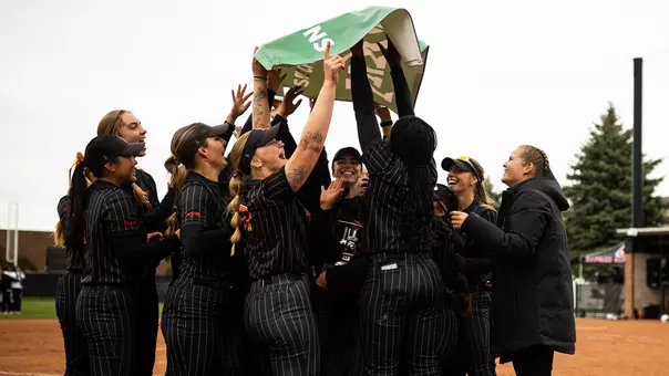 softball championship banner celebration photo