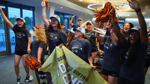 princeton softball ncaa announcement celebration photo 2026