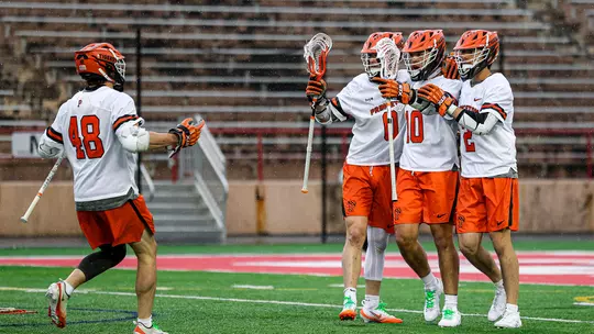 Offense celebrating John Dunphey goal