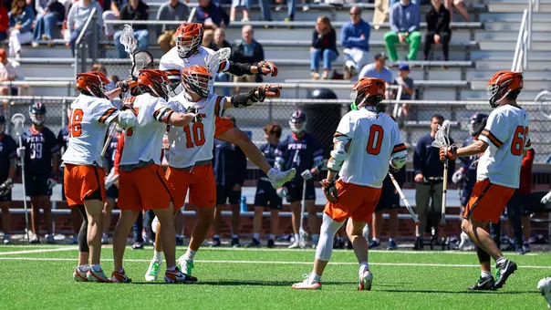 Princeton men's lacrosse goal celebration