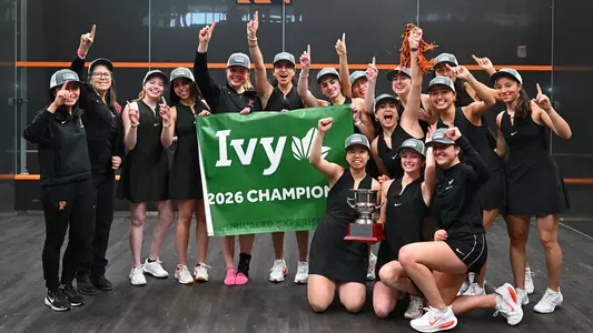 ivy women's squash championship celebration photo