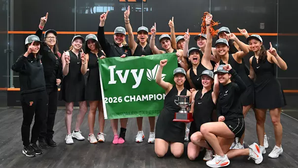 ivy women's squash championship celebration photo