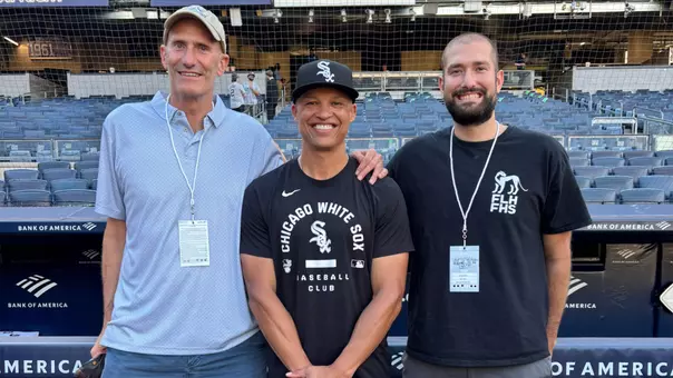 Will Venable With Howard And Lior Levy At Yankee Stadium
