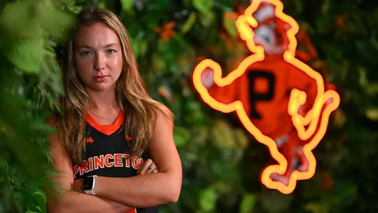 Ella Cashman with jungle set