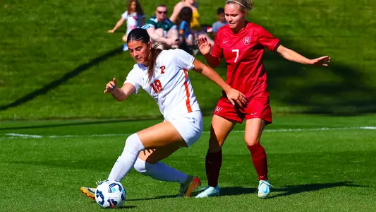 Brooke Dawahare action photo vs Harvard