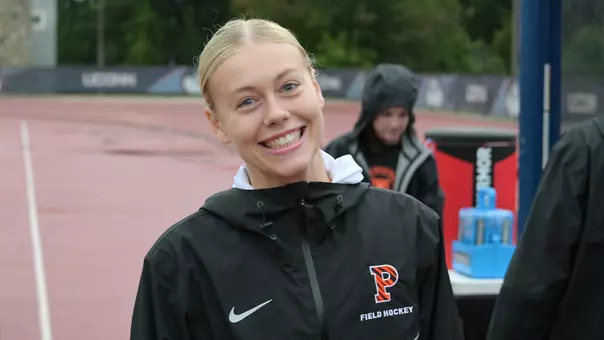 Smiling Lydia Bills pregame