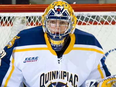 Bud Fisher's Shutout Leads #16 Men's Hockey Past Brown, 3-0 Image