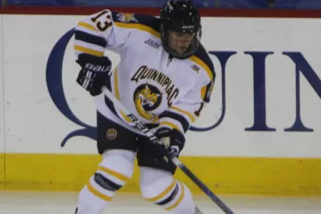 Uden Johansson Earns Hat Trick To Lead Bobcats, 5-0, Over Sacred Heart Image