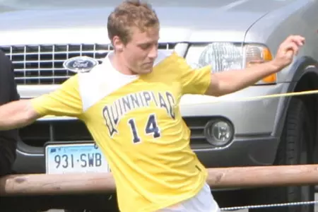 Quinnipiac Men's Soccer Comes From Behind To Win NEC Opener, 2-1, Against Mount St. Mary's Image