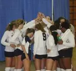 Women's Volleyball Drops NEC Match To Bryant, 3-0, On Dig Pink Day Image