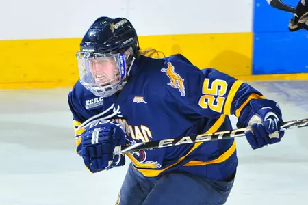 Brittany Lyons's Last Second Goal Gives Quinnipiac Women's Ice Hockey The Victory, 2-1, Over Princeton Image