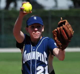 Schwartzburg Breaks Program Strikeout Record As Softball Sweeps Saint Francis (Pa.) In NEC Doubleheader Image