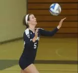 Women's Volleyball Gives NEC's First-Place LIU Brooklyn a Battle; Fall 3-0 Image