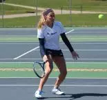 Women's Tennis Swings Past Sacred Heart, 6-1, In NEC Showdown Image