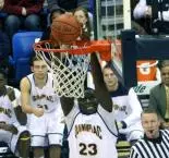 Men's Basketball Edged By Mount St. Mary's, 77-73; Drame Has 19 Points, 20-Rebounds Image