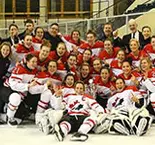 Women's Ice Hockey's Associate Head Coach Cassie Turner Helps Lead Canada's U22 National Team to Gold at MECO Cup in Germany Image