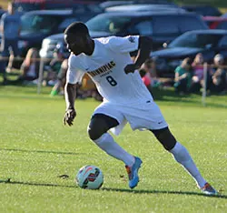 Men's Soccer Survives Late Surge by Rider, Win 2-1 Image