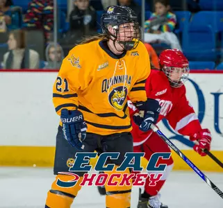 No. 9 QU Women's Ice Hockey's Cydney Roesler Appears on 'Inside ECAC Hockey' Image