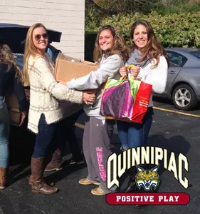 QU Women's Lacrosse Completes Successful Food Drive for Connecticut Food Bank Image
