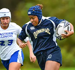 QU Women's Rugby Takes Down Brown 46-20 To Advance To ACRA National Semifinal Against Penn. State Image