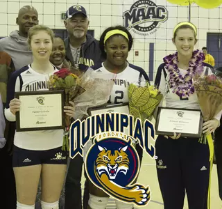 QU Women's Volleyball Drops Senior Day Game to Niagara, 3-1 Image