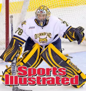 QU Women's Ice Hockey Senior Goaltender Chelsea Laden Featured in Sports Illustrated Image